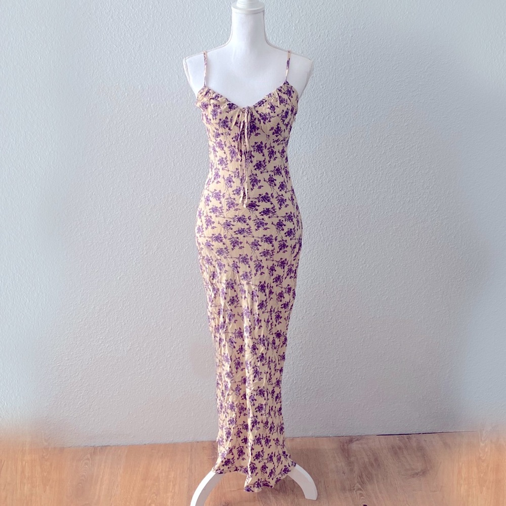 Purple Floral Maxi Dress